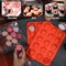 Brain Chocolate Mold, 2 Pack Silicone Halloween Brain Molds (15 Cavity Each), BPA Free Flexible Candy Mold for Chocolate, Candy, Jello, Ice Cubes, Cupcakes, Halloween Party Treats